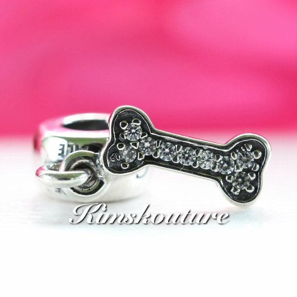 Pandora Charm I Love My Dog Dangle 791263CZ - Picture 5 of 6